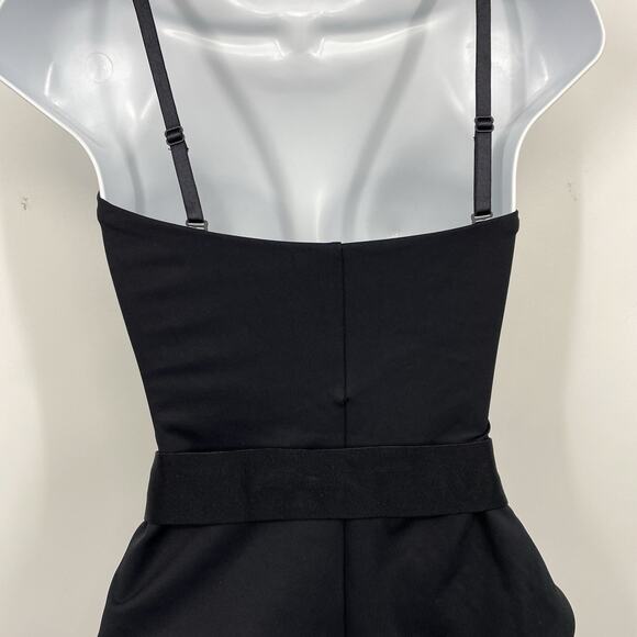 Skims Belted One piece Swimsuit Size Small Black Spaghetti Strap Slimming - Picture 5 of 8